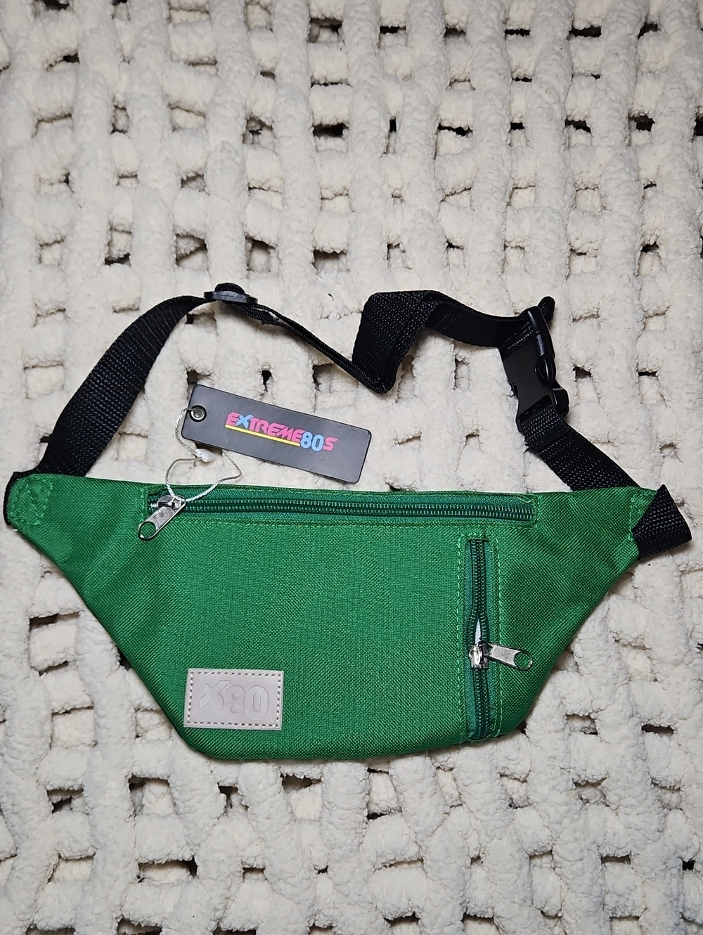 Extreme 80s Simple Green Travel Fanny Pack New